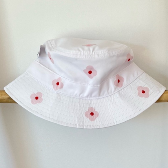 NWOT EltaMD White and Pink Floral Bucket Hat - One Size Women’s Summer Cute - Picture 1 of 6